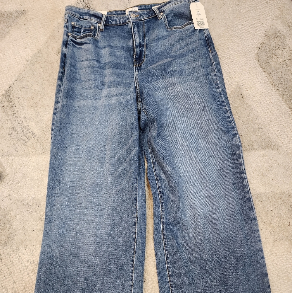 Wonderly High Rise Wide Leg Jeans size 16 R